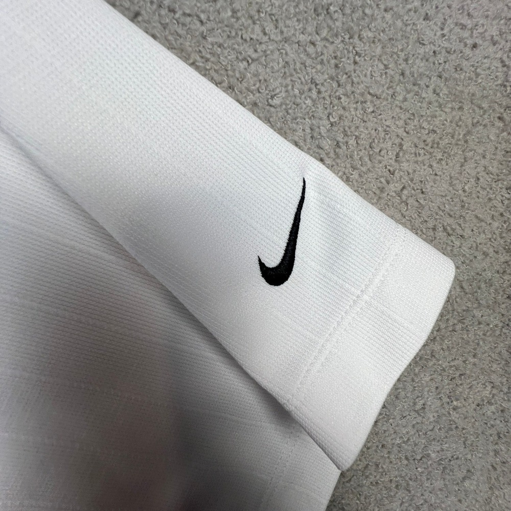 Nike Golf Dri Fit White Mens Polo Large Shirt Embroidered Unum Logo‎ - Picture 4 of 11